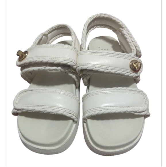 a new day Shoes - a new day Cream Sandals with Gold Details